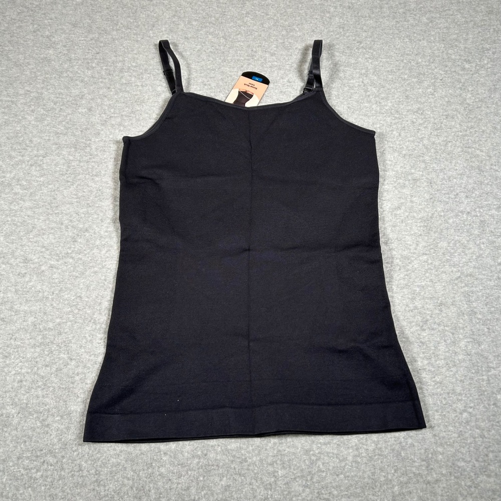 Shapermint Essentials Scoop Neck Cami Womens XL Black‎ Tank Top Adjustable